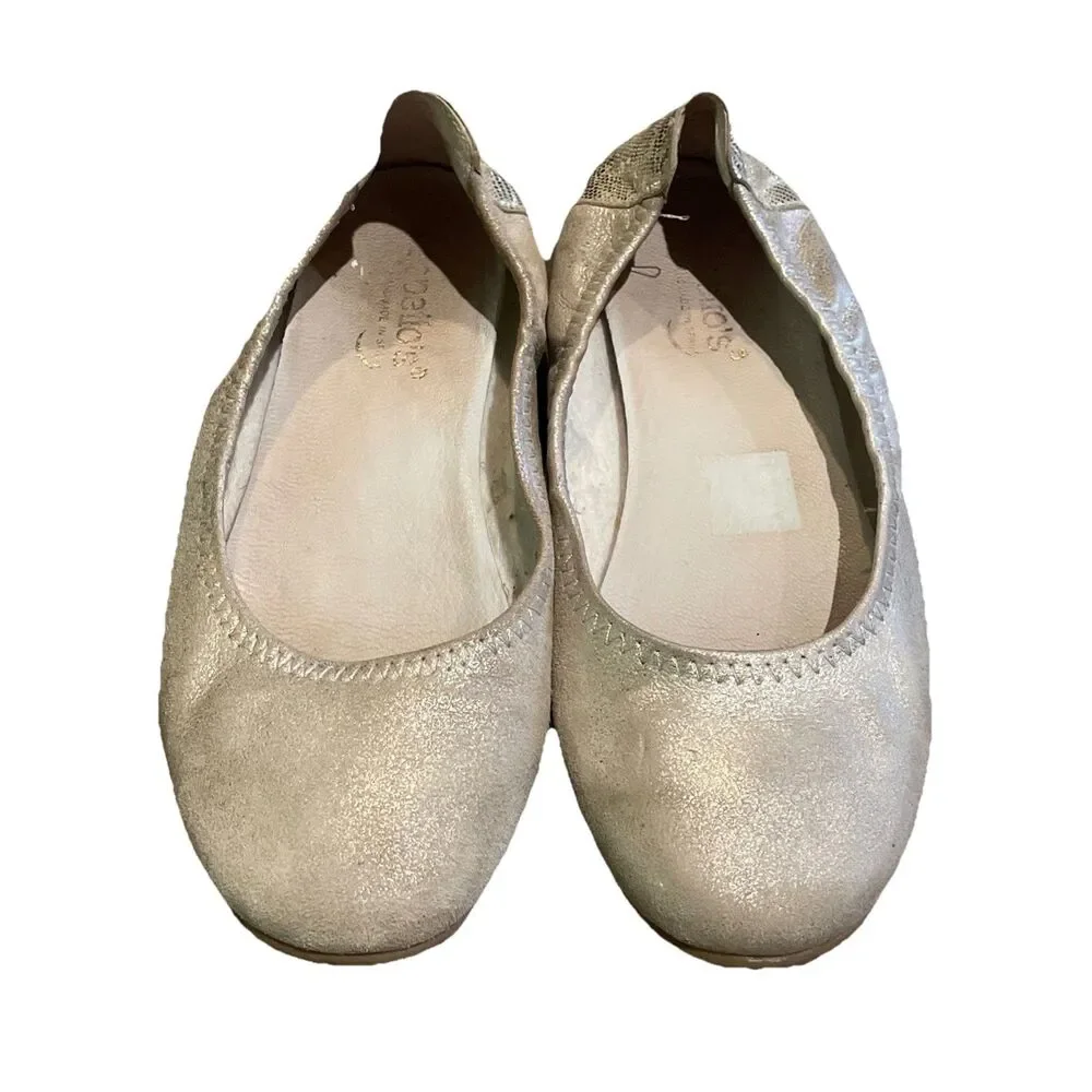 Geppetto's Gold Ballet Flats Girls Size EU 31 US 13-13.5 Handmade in Spain